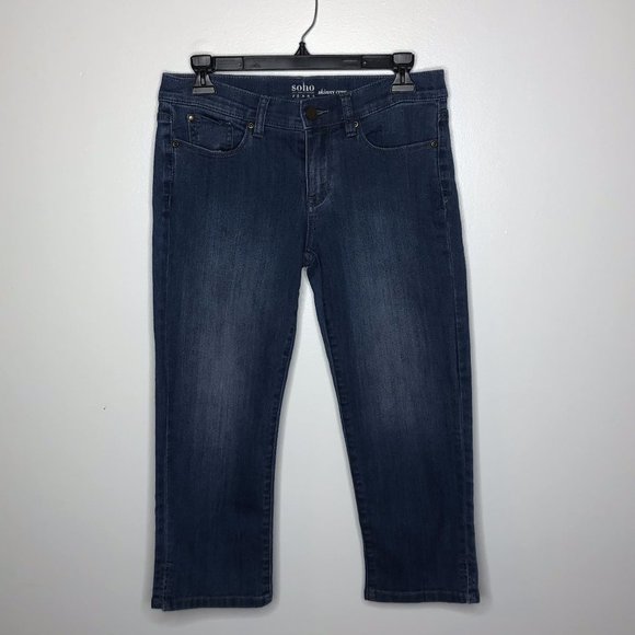 New York & Company Denim - New York & Company Womens Blue Stretch Denim Soho Skinny Crop Jeans Size 4